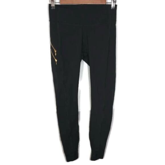 FIERCE + REGAL Black The Zippered Leggings SZ 6 - Picture 4 of 9